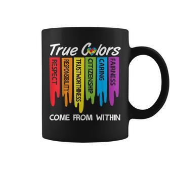 True Colors Heart Puzzle Inspirational Autism Awareness Coffee Mug - Monsterry