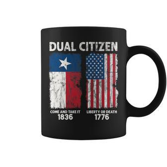 True Texan Dual Citizen Love Texas And America Vintage Coffee Mug - Monsterry