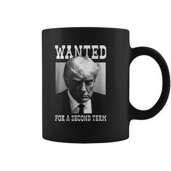 Trump Hot Wanted For Second Term 2024 On Back Coffee Mug | Seseable CA