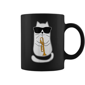 Trumpet Cat Trumpet Player Coffee Mug - Monsterry UK