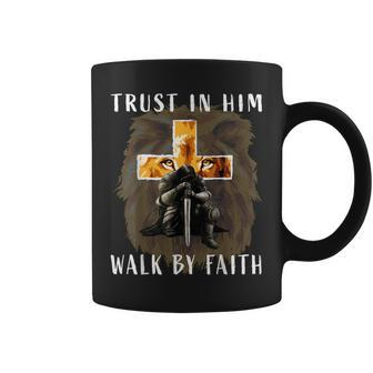 Trust Walk By Faith Christian Religious Sayings Graphic Men Coffee Mug - Seseable