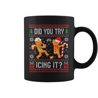 Did You Try Icing It Ugly Christmas Sweater Nurse Coffee Mug | Seseable CA