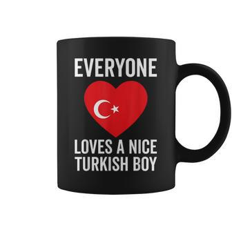 Turkey Flag Everyone Loves A Nice Turkish Boy Coffee Mug - Thegiftio UK