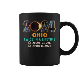 Twice In A Lifetime Total Solar Eclipse 2024 Ohio Coffee Mug - Monsterry UK
