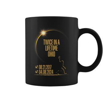 Twice In A Lifetime Total Solar Eclipse 2024 Ohio Coffee Mug - Seseable