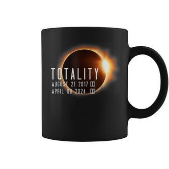 Twice In A Lifetime Totality Solar Eclipse 2017 & 2024 Coffee Mug - Monsterry