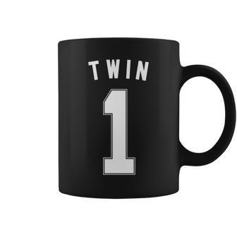 Twin 1 Matching Adult Kid Jersey Identical Twin Coffee Mug - Monsterry