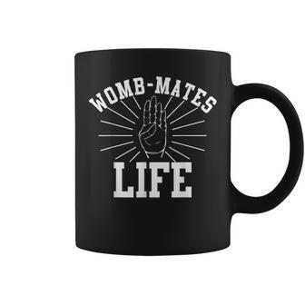 Twin Womb-Mates Baby Sibling Pregnant Quote Pun Coffee Mug - Monsterry