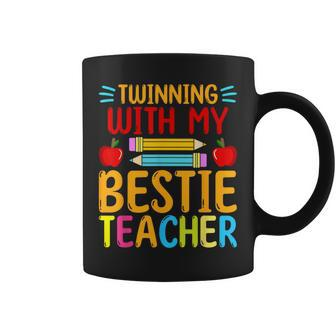 Twinning With My Bestie Teacher Boy Spirit Week Twin Day Coffee Mug - Monsterry DE