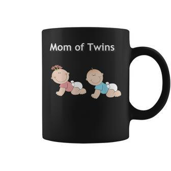 Twins Mom Two Babies In One One Girl One Boy Coffee Mug - Monsterry DE