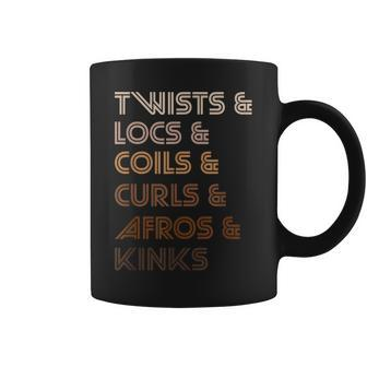 Twists Locs Coils Curls Afros Kinks Natural Hair Descriptive Coffee Mug - Monsterry UK