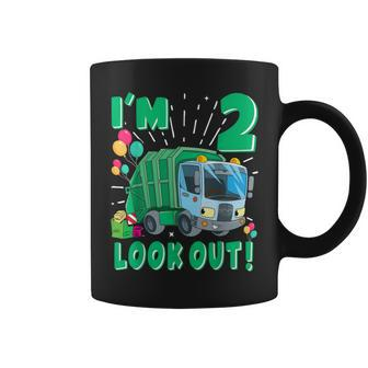 Two 2Nd Birthday Garbage Truck Trash Boy 2 Years Old Coffee Mug - Monsterry UK