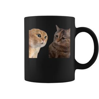 Two Cats Talking Meme Coffee Mug | Mazezy