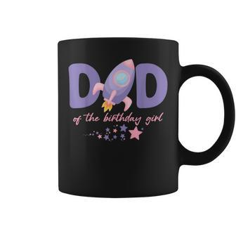 Two The Moon Dad Of The Birthday Girl Astronaut Family Party Coffee Mug - Thegiftio UK