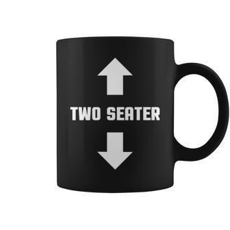 Two Seater Drinking Party Adult Humor Bachelor Single Joke Coffee Mug | Crazezy