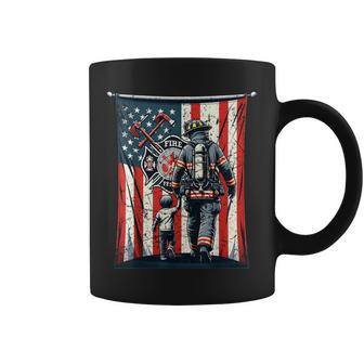 I Have Two Titles Dad Aad Hero Firefighter Father’S Day Coffee Mug - Seseable