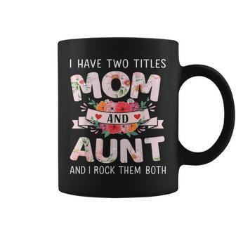 Two Titles Mom Aunt Rock For Christmas Birthday Coffee Mug - Seseable