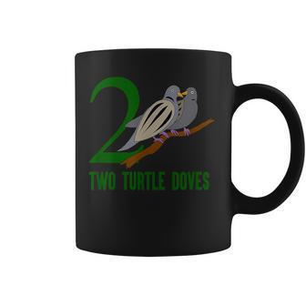 Two Turtle Doves Song 12 Days Christmas Coffee Mug - Monsterry