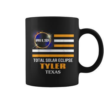 Tyler Texas Solar Eclipse 2024 Us Flag Coffee Mug - Thegiftio UK