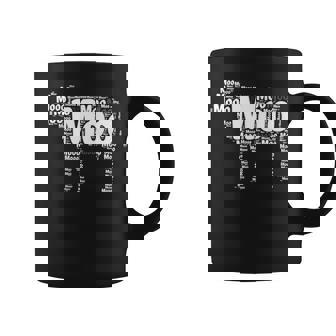 Typography Word Art Cow Coffee Mug | Mazezy