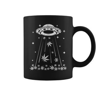 Ufo Alien Cannabis 420 Weed Marijuana Thc Stoner Coffee Mug - Monsterry CA
