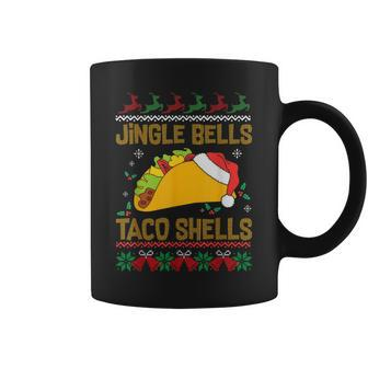 Ugly Christmas Fast Food Joke Jingle Bells Taco Shells Coffee Mug - Monsterry UK