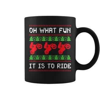 Ugly Christmas Motocross Dirt Motorcycle Bike Motorbike Coffee Mug - Monsterry