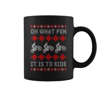 Ugly Christmas Motorcycle Motocross Dirt Bike Enduro Coffee Mug - Monsterry