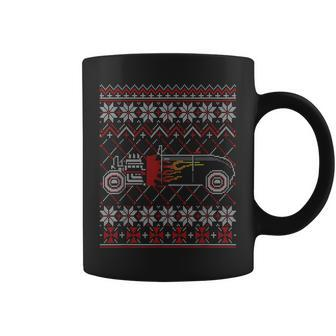 Ugly Christmas Sweater Fancy Cars Christmas Hot-Rod Racing Coffee Mug - Monsterry