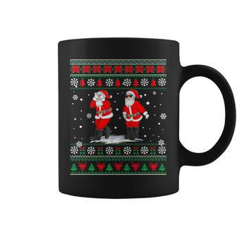 Ugly Sweater Christmas Santa Claus Griddy Dance Christmas Coffee Mug | Mazezy