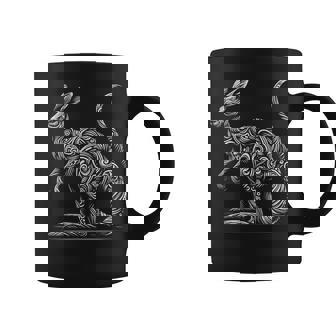 Un Kangourou Avec Des Motifs Tourbillonnants Tasse - Cadeauxyz