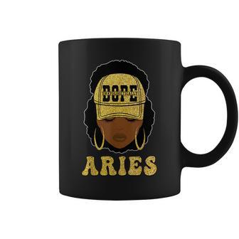 Unapologetically Dope Aries Queen Black Zodiac Coffee Mug - Seseable