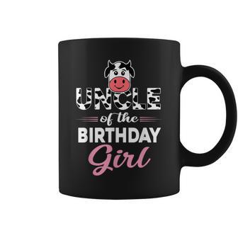 Uncle Of The Bday Girl Cow Uncle Dad Birthday Party Coffee Mug - Monsterry CA