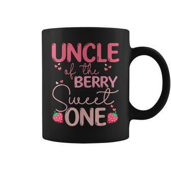 Uncle Of The Berry Sweet One Strawberry First Birthday Coffee Mug - Monsterry CA