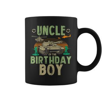 Uncle Of The Birthday Boy Army Party Matching Family Coffee Mug - Monsterry
