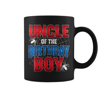 Uncle Of The Birthday Boy Costume Spider Web Birthday Party Coffee Mug - Thegiftio UK