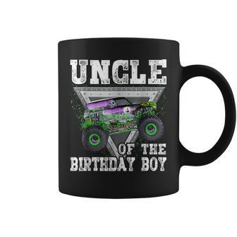 Uncle Of The Birthday Boy Monster Truck Birthday Family Coffee Mug - Monsterry CA