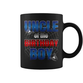 Uncle Of The Birthday Spider Web Boy Family Matching Coffee Mug - Thegiftio UK