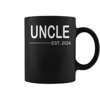 Uncle Est 2024 First Fathers Day 2024 Promoted To Uncle Men Coffee Mug - Thegiftio UK