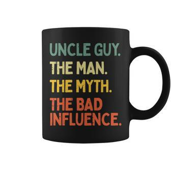 Uncle Guy Quote The Man The Myth The Bad Influence Coffee Mug - Monsterry