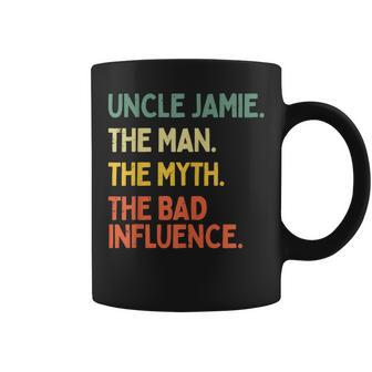 Uncle Jamie Quote The Man The Myth The Bad Influence Coffee Mug - Seseable