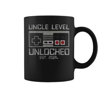 Uncle Level Unlocked 2024 Leveling Up Leveled Up To Uncle Coffee Mug - Monsterry