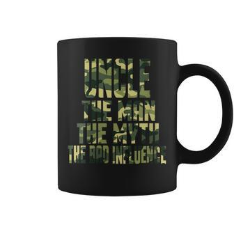 Uncle The Man The Myth The Bad Influence Fathers Day Camo Coffee Mug - Monsterry AU