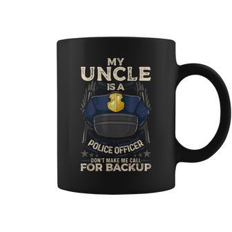 My Uncle Is A Police Officer Proud Police Uncle Cop Family Coffee Mug - Monsterry