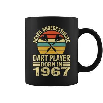 Never Underestimate Dart Player Born In 1967 Dart Darts Coffee Mug - Thegiftio UK