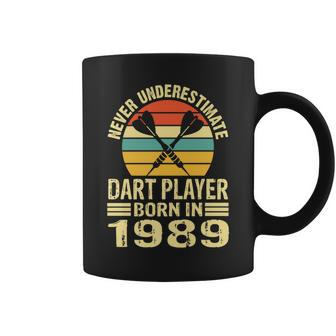 Never Underestimate Dart Player Born In 1989 Dart Darts Coffee Mug - Thegiftio UK