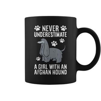 Never Underestimate A Girl With An Afghan Hound Coffee Mug | Mazezy