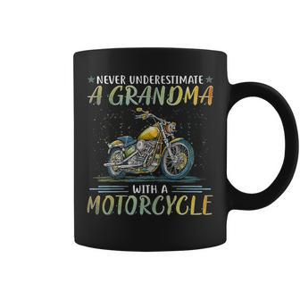 Never Underestimate A Grandma With A Motorcycle Coffee Mug - Monsterry AU