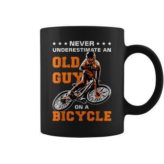 Never Underestimate An Old Guy On A Bicycle Rider Coffee Mug - Monsterry DE