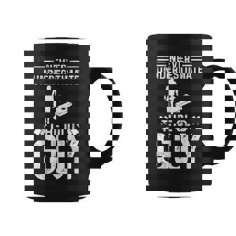 Never Underestimate The Old Guy Cornhole Baggo Bean Bag Toss Coffee Mug | Seseable UK